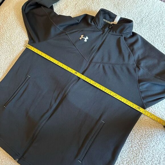 Under Armour Men’s Solid Black Full Zip Jacket Size XL EUC - Picture 9 of 12